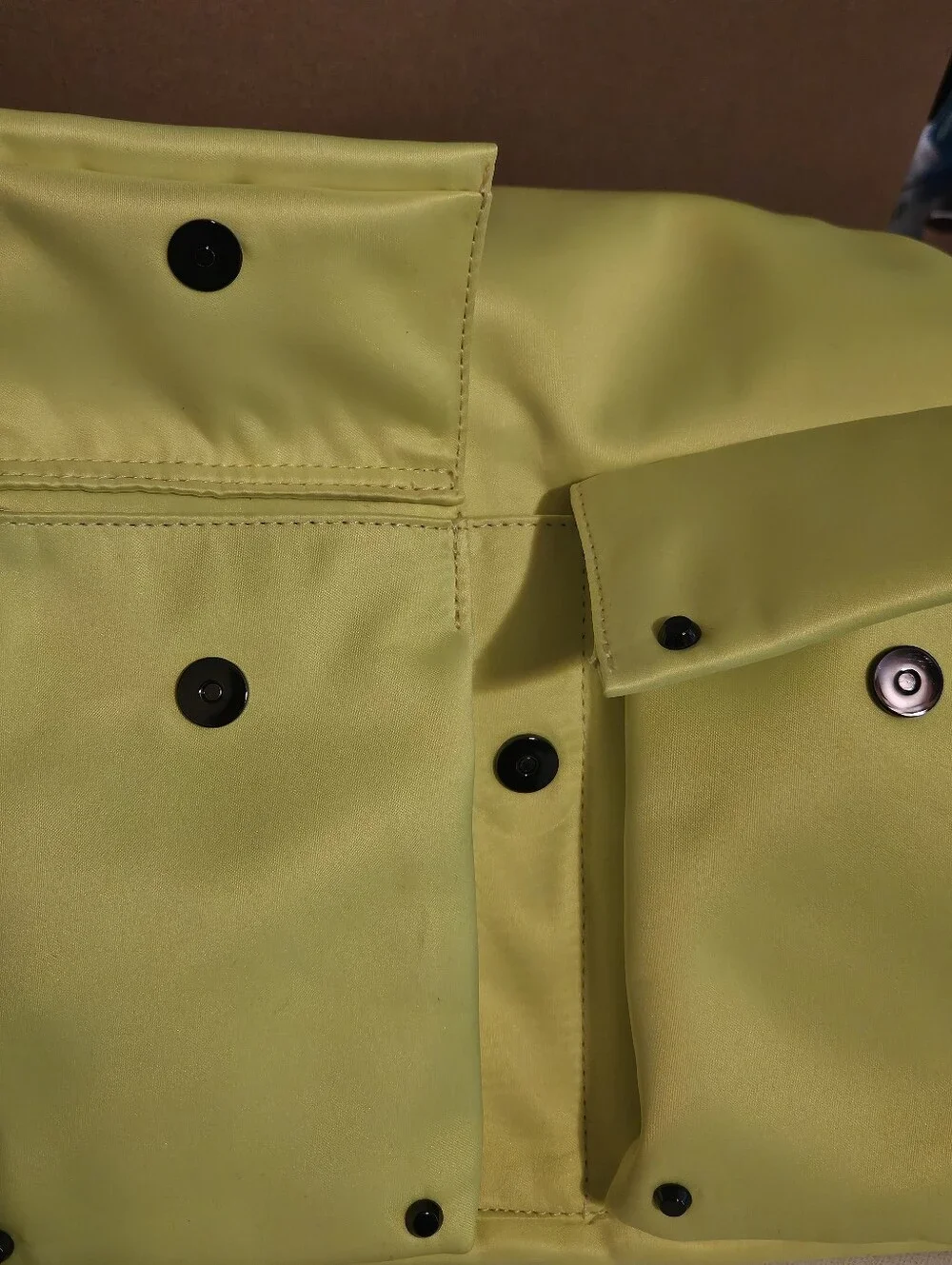 Michael Kors Olivia Neon Yellow Backpack with Black Stud Accents